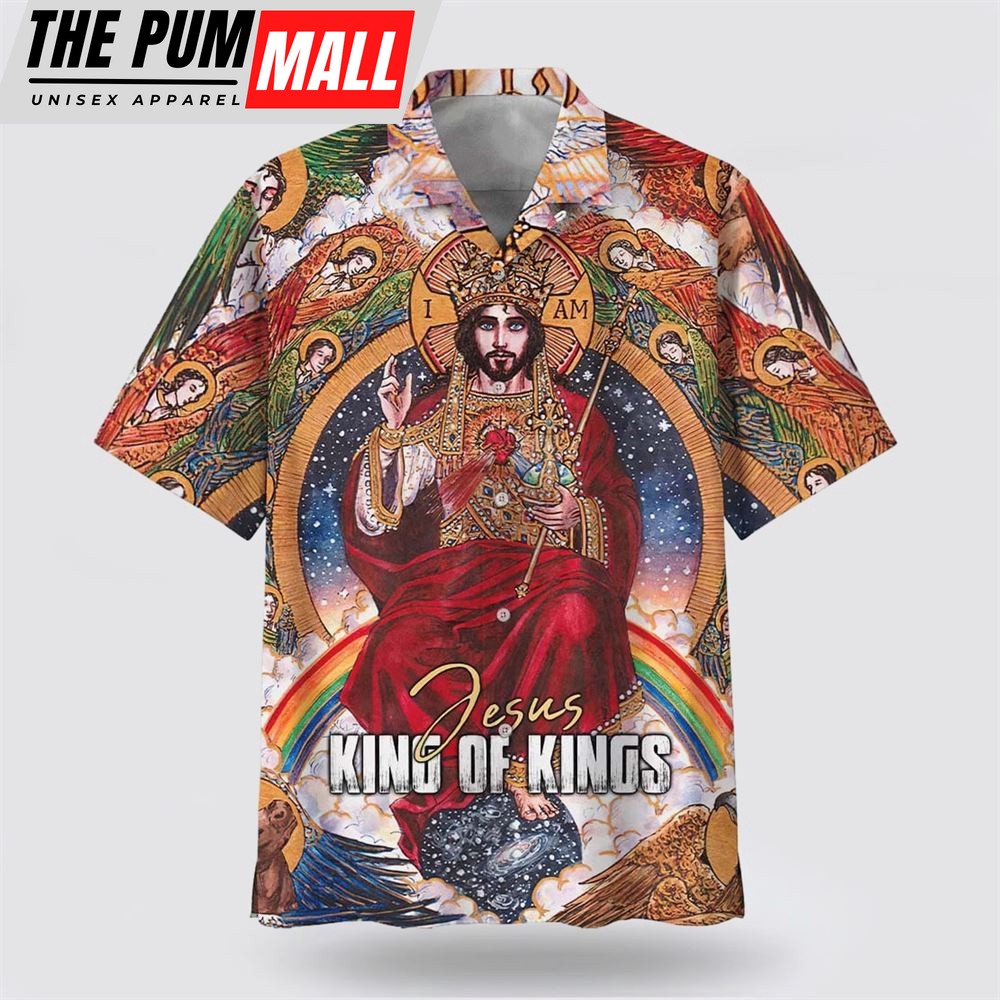 Christian Hawaiian Shirt, Jesus King Of Kings Hawaiian Shirt, Christian Clothing Hawaii