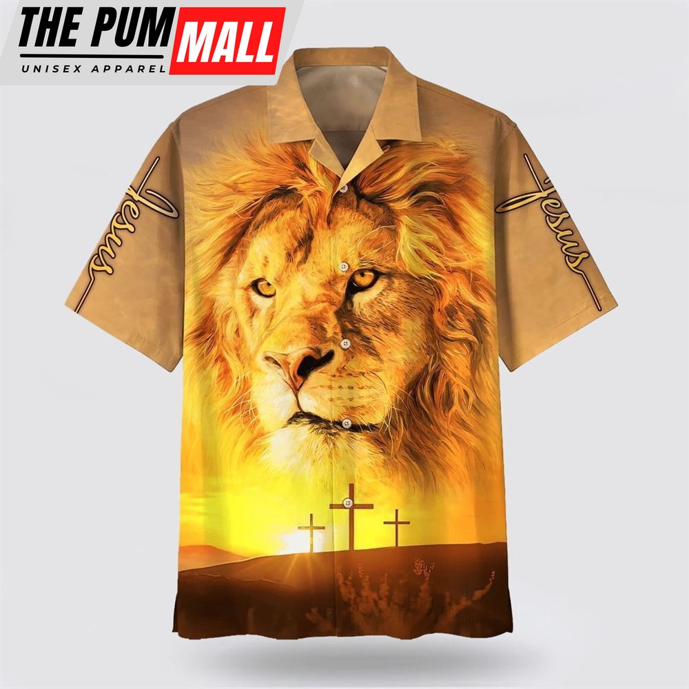 Christian Hawaiian Shirt, Jesus Lion 2 Hawaiian Shirts, Christian Clothing Hawaii