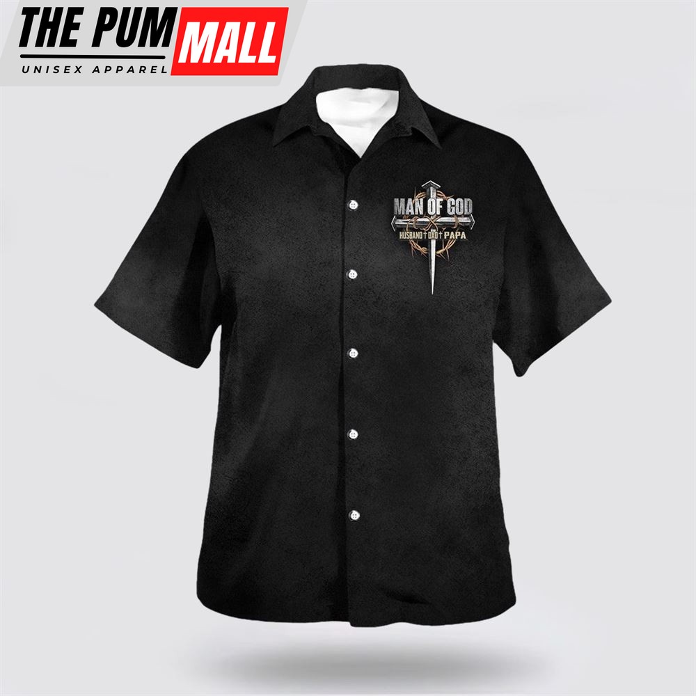 Christian Hawaiian Shirt, Jesus Man Of God Husband Dad Papa Hawaiian Shirt, Christian Clothing Hawaii