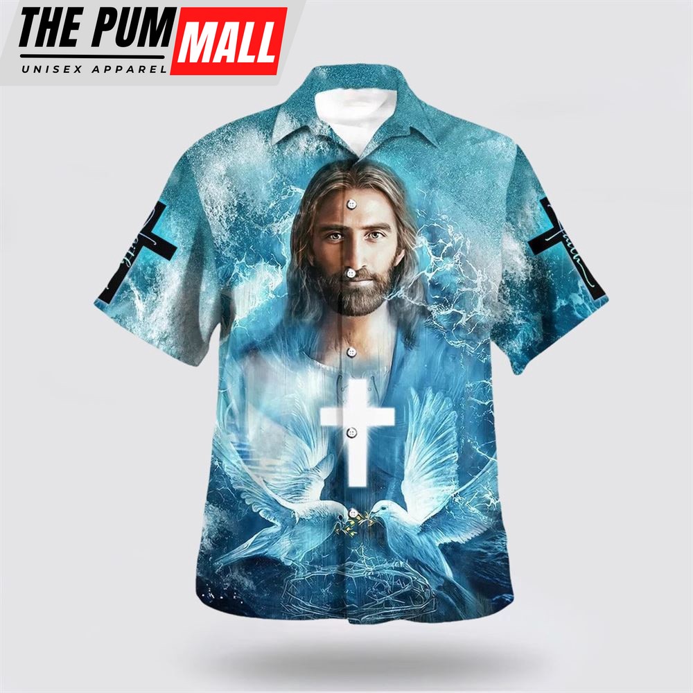 Christian Hawaiian Shirt, Jesus Pigeon Cross Hawaiian Shirts, Christian Clothing Hawaii