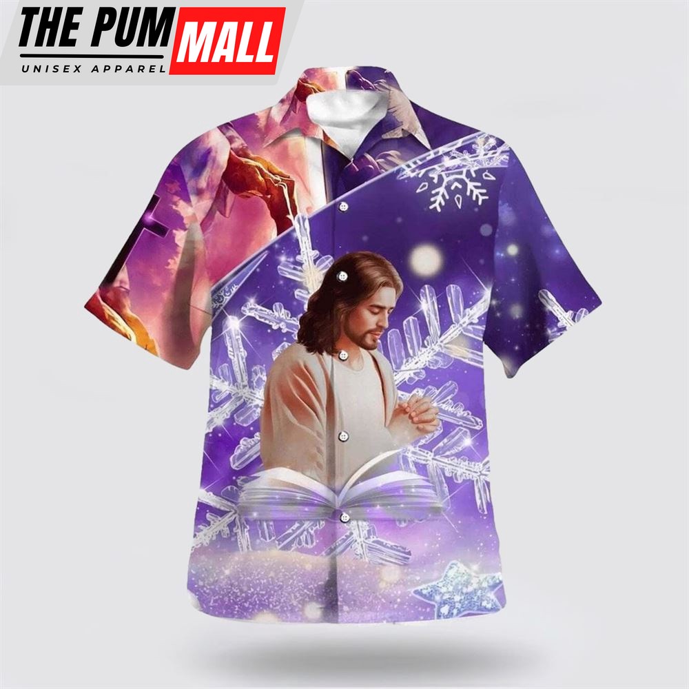 Christian Hawaiian Shirt, Jesus Praying Pray Warrior Hawaiian Shirt, Christian Clothing Hawaii