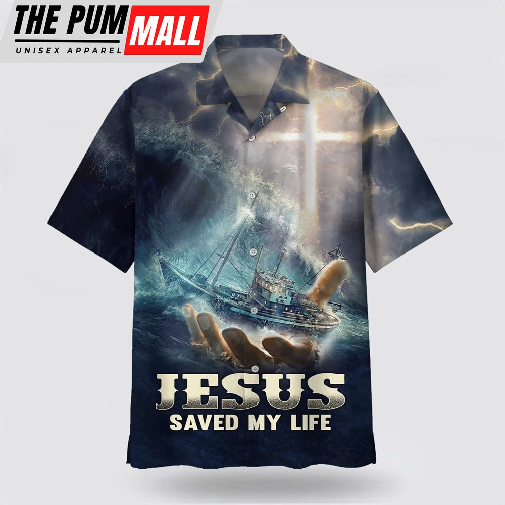 Christian Hawaiian Shirt, Jesus Saved My Life 2 Hawaiian Shirts, Christian Clothing Hawaii