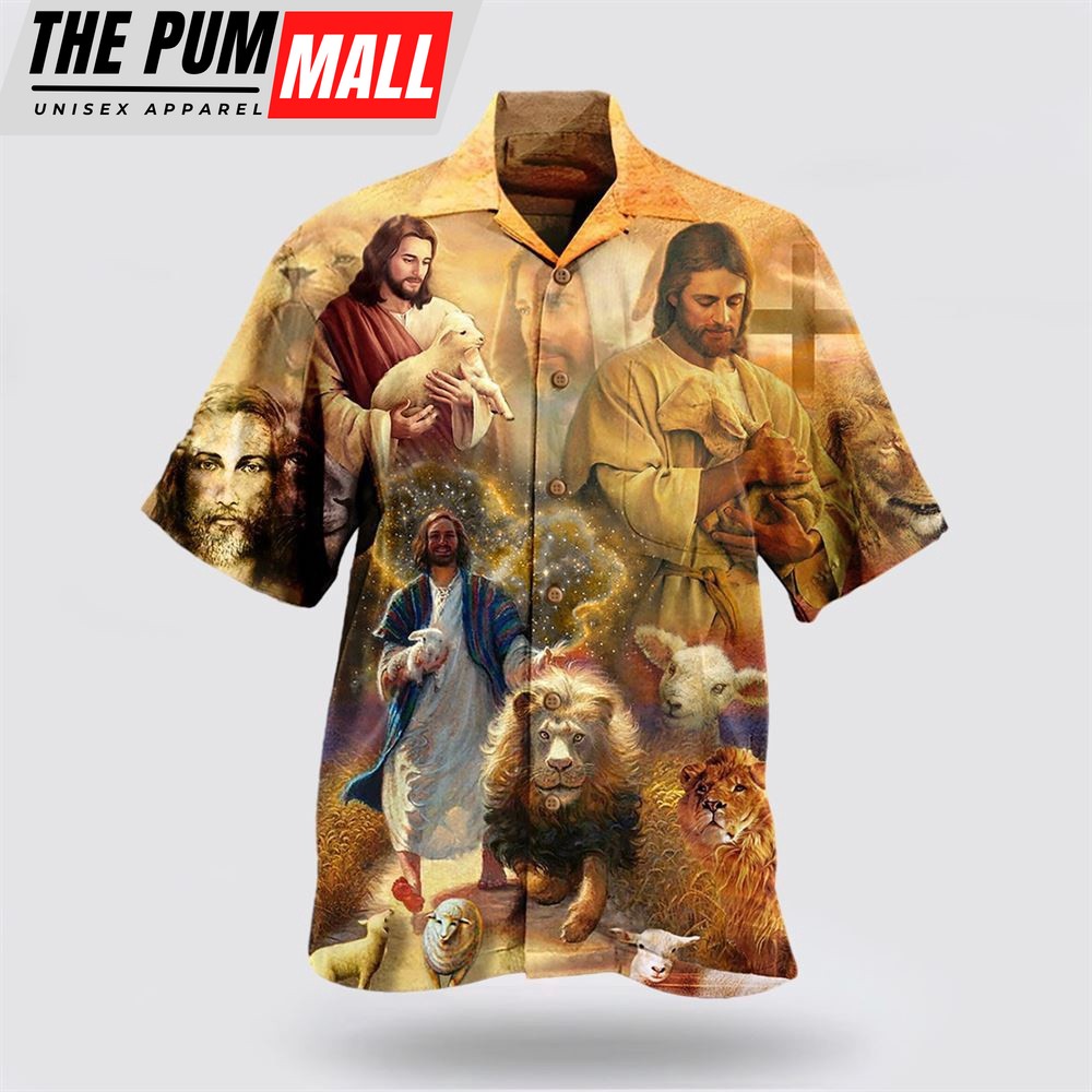 Christian Hawaiian Shirt, Jesus Saves Animals And Loves Animals Hawaiian Shirts, Christian Clothing Hawaii