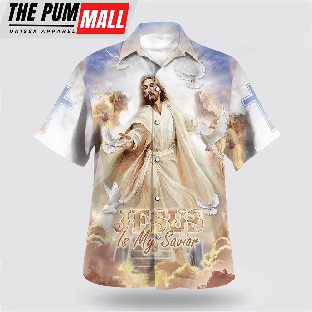 Christian Hawaiian Shirt, Jesus Stretched Out His Hand Hawaiian Shirt, Jesus Is My Savior Hawaiian Shirts, Christian Clothing Hawaii