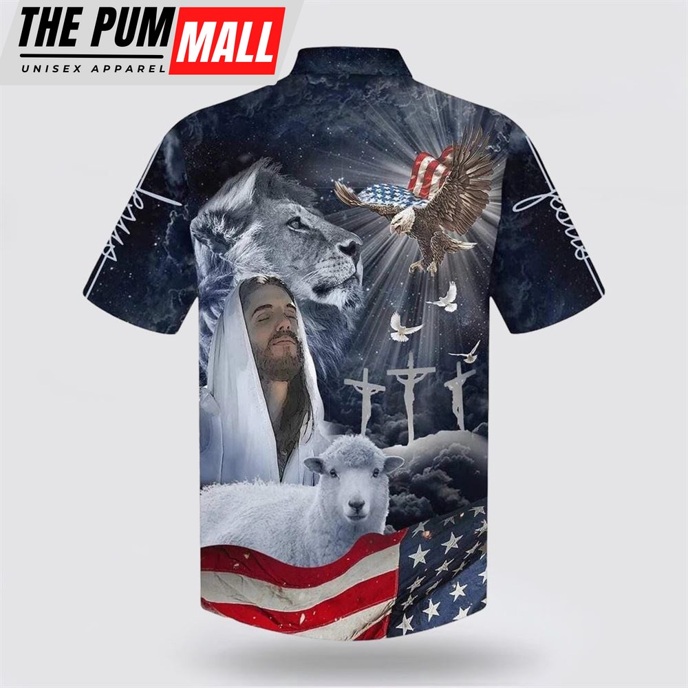 christian-hawaiian-shirt-jesus-us-flag-dove-lion-and-the-lamb-eagle-hawaiian-sh-pne14xvh Christian Hawaiian Shirt, Jesus US Flag Dove Lion And The Lamb Eagle Hawaiian Shirt, Christian Clothing Hawaii