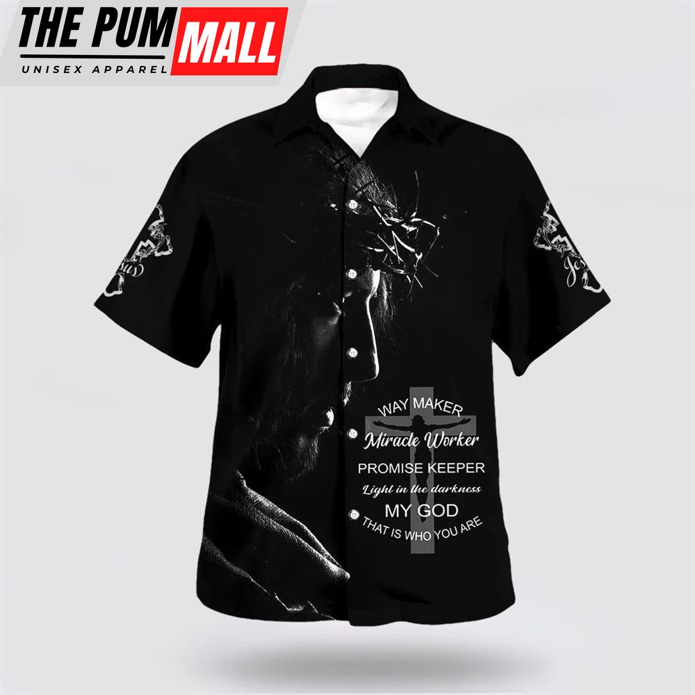 Christian Hawaiian Shirt, Jesus Way Maker Miracle Worker Hawaiian Shirts, Christian Clothing Hawaii