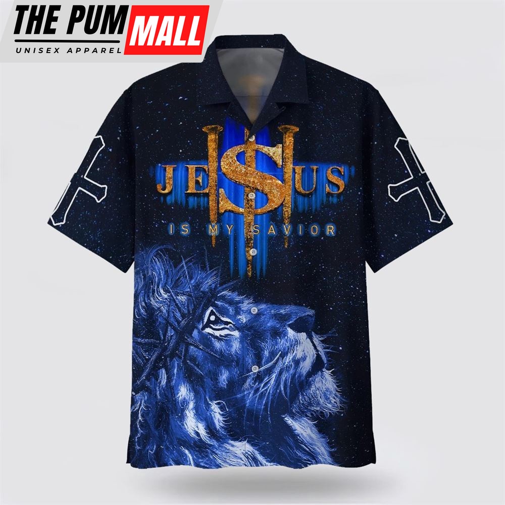 Christian Hawaiian Shirt, Lion Jesus One Nation Under God Hawaiian Shirt, Christian Clothing Hawaii
