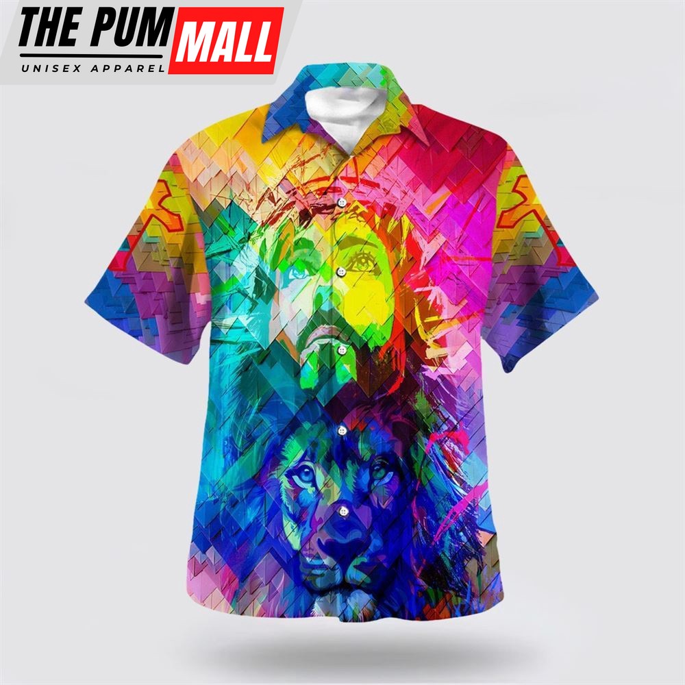 Christian Hawaiian Shirt, Lion Of Judah Jesus Hawaiian Shirts For Men, Christian Clothing Hawaii