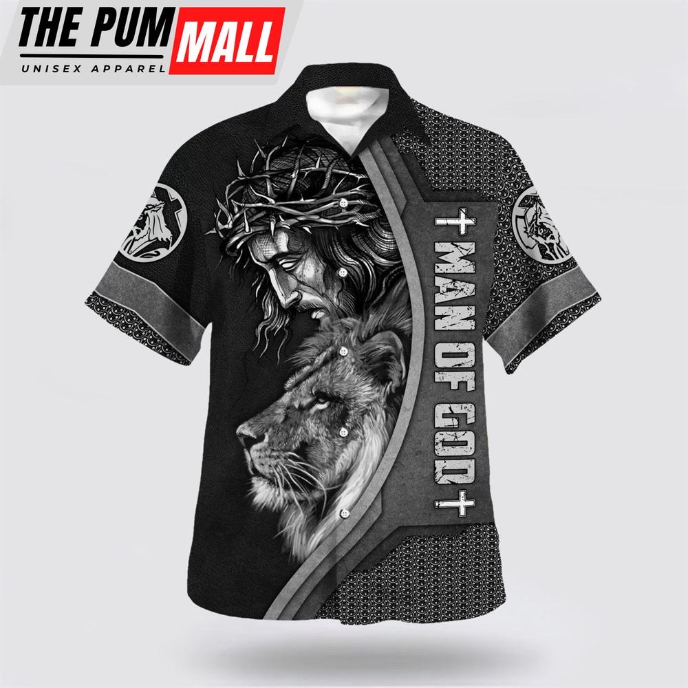 Christian Hawaiian Shirt, Man Of God Jesus Cross Hawaiian Shirt, Christian Clothing Hawaii