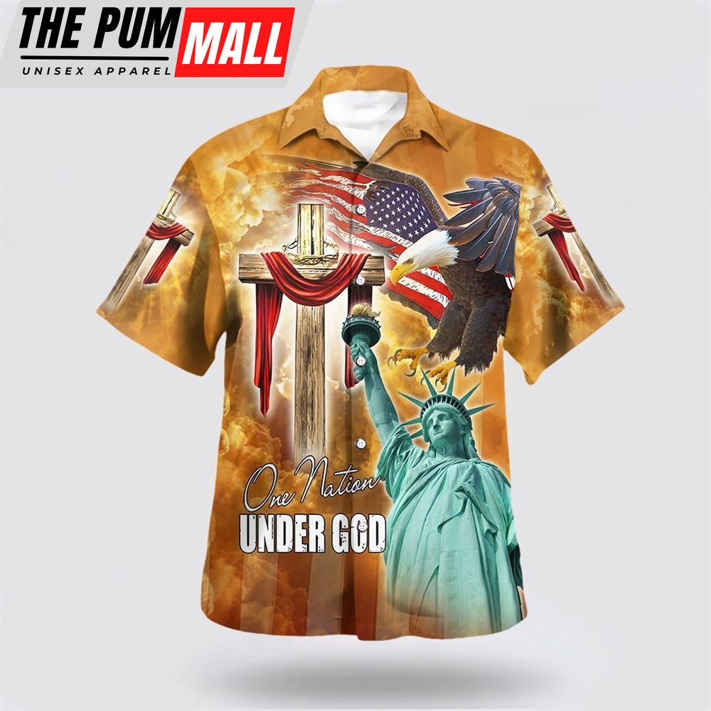 Christian Hawaiian Shirt, One Nation Under God Hawaiian Shirt, Christian Clothing Hawaii