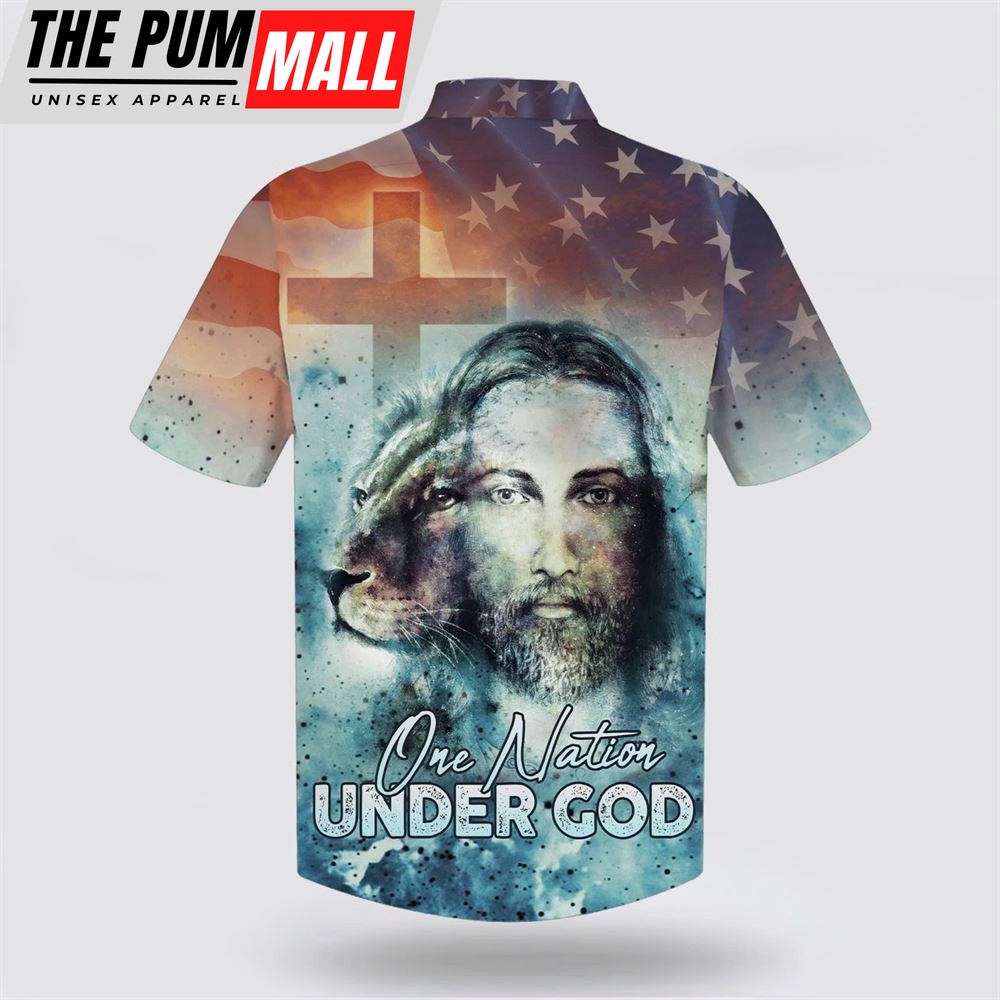 christian-hawaiian-shirt-one-nation-under-god-jesus-lion-hawaiian-shirts-chris-lv5bektb Christian Hawaiian Shirt, One Nation Under God Jesus Lion Hawaiian Shirts, Christian Clothing Hawaii