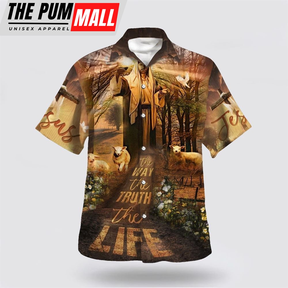Christian Hawaiian Shirt, The Way The Truth And The Life Hawaiian Shirts, Christian Clothing Hawaii