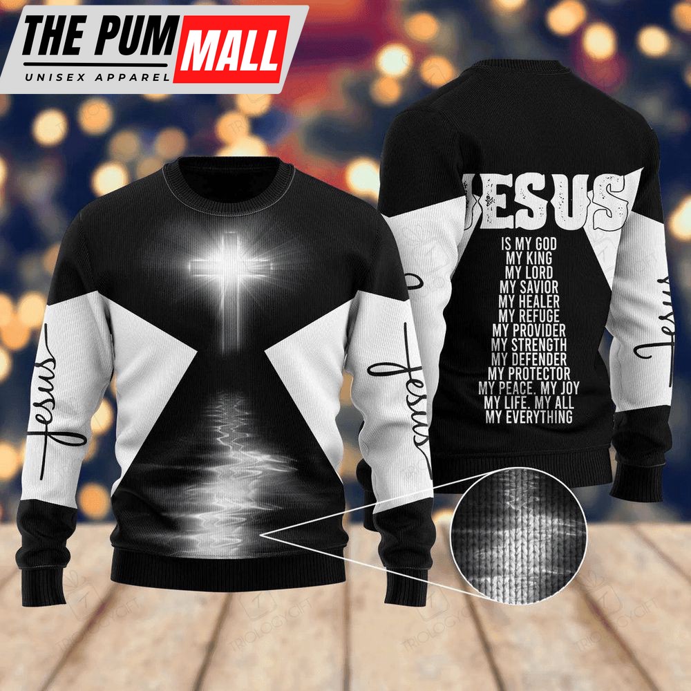 Christian Jesus Ugly Christmas Sweater 3D Printed Best Gift For Xmas