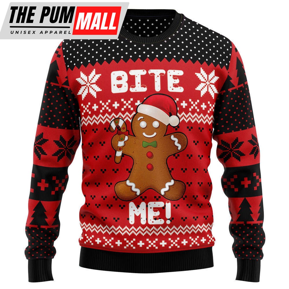 Christmas Bite Me TG51023 Ugly Christmas Sweater by Noel Malalan