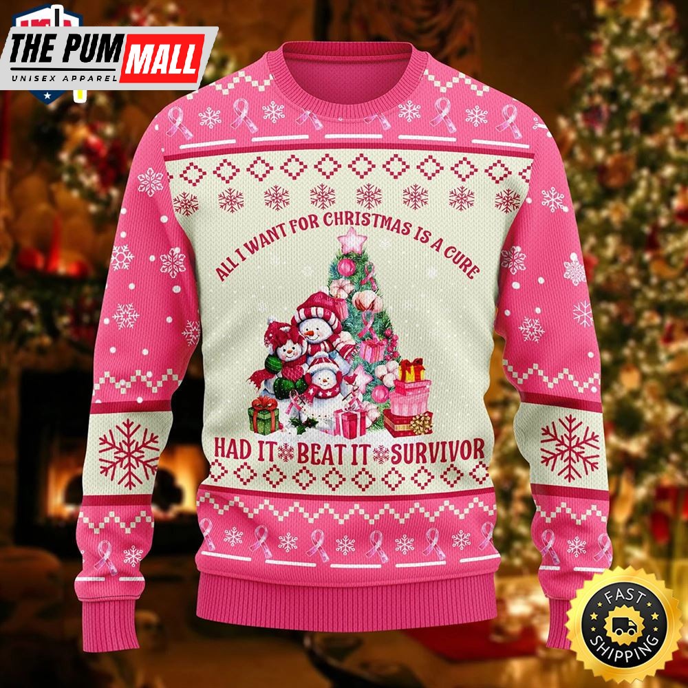 Christmas Breast Cancer Ugly Christmas Sweater