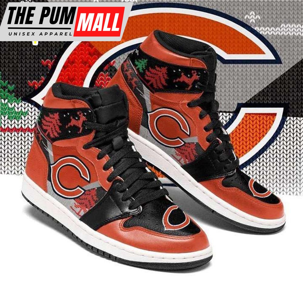 Christmas Chicago Bears Nfl Air Jd Shoes Sport Sneaker Boots For Men Women