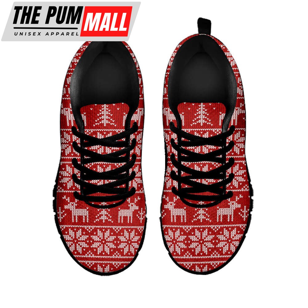 christmas-deer-knitted-pattern-print-black-running-shoes-gift-for-men-and-women-zahpjqu3 Christmas Deer Knitted Pattern Print Black Running Shoes, Gift For Men And Women