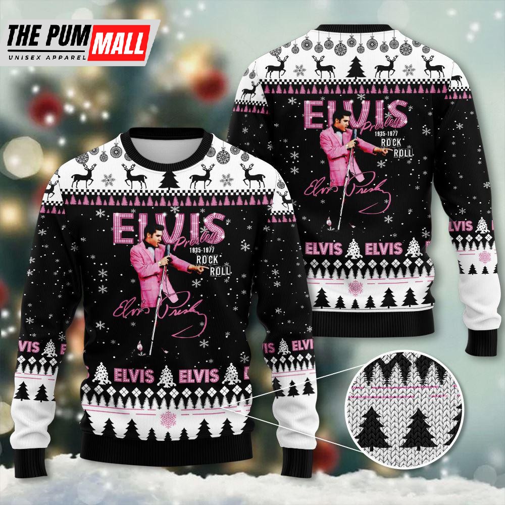 Christmas Elvis Presley 3D Ugly Sweater Gift For Christmas