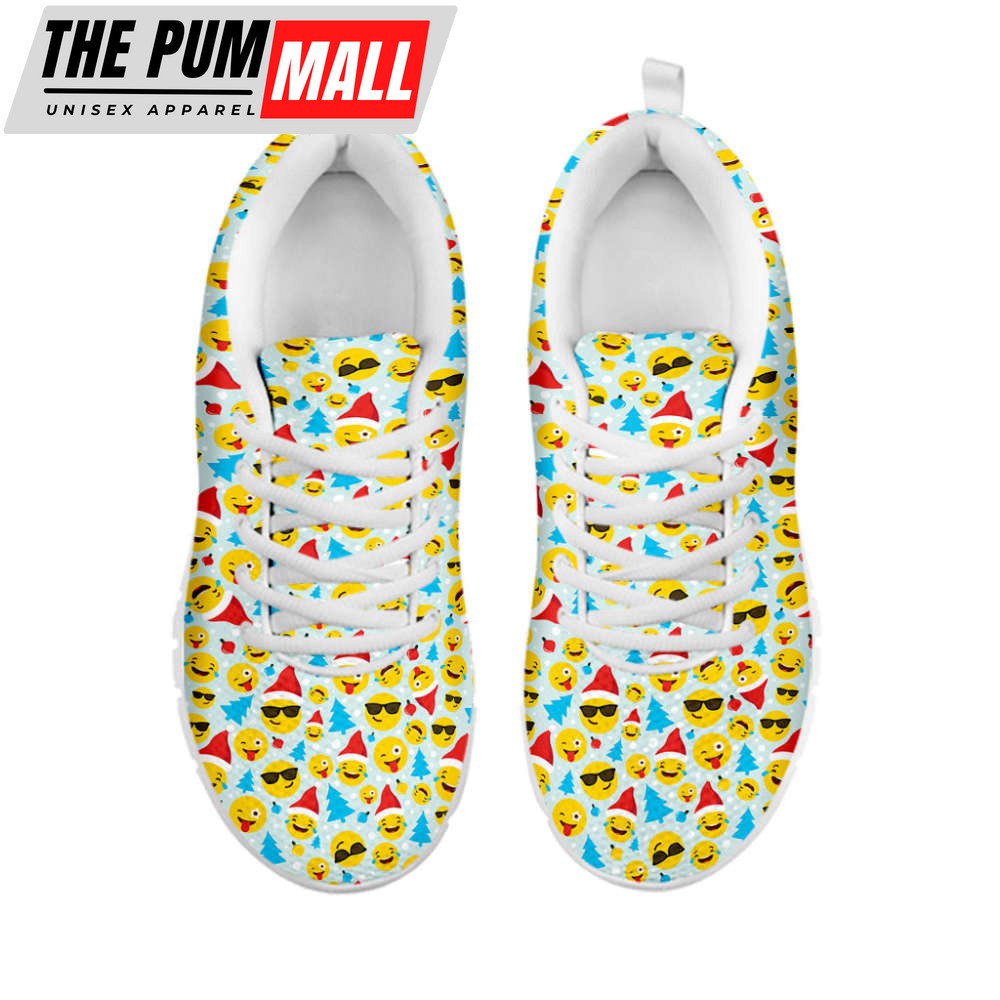 christmas-emoji-pattern-print-white-running-shoes-gift-for-men-and-women-mywy21u0 Christmas Emoji Pattern Print White Running Shoes, Gift For Men And Women
