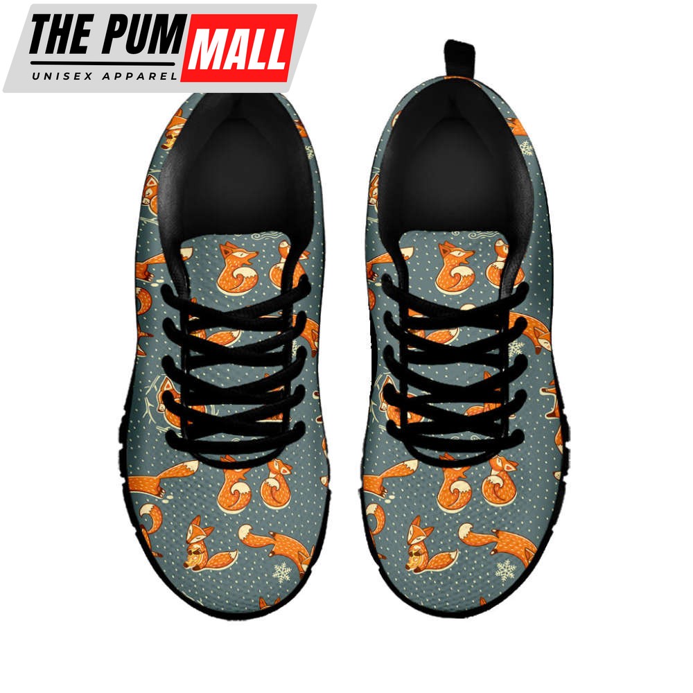 christmas-fox-pattern-print-black-running-shoes-gift-for-men-and-women-ofuc2k26 Christmas Fox Pattern Print Black Running Shoes, Gift For Men And Women