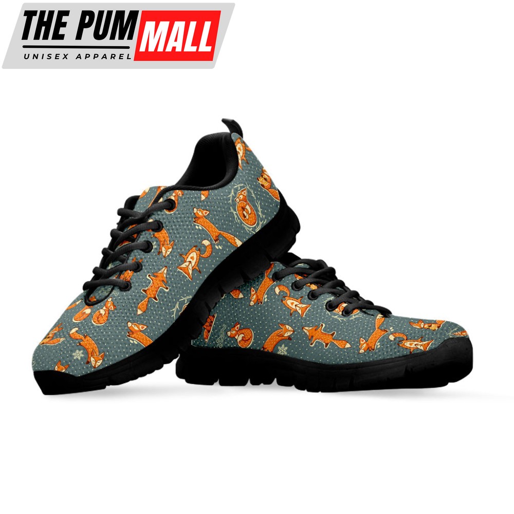 christmas-fox-pattern-print-black-running-shoes-gift-for-men-and-women-ofuc2k26 Christmas Fox Pattern Print Black Running Shoes, Gift For Men And Women
