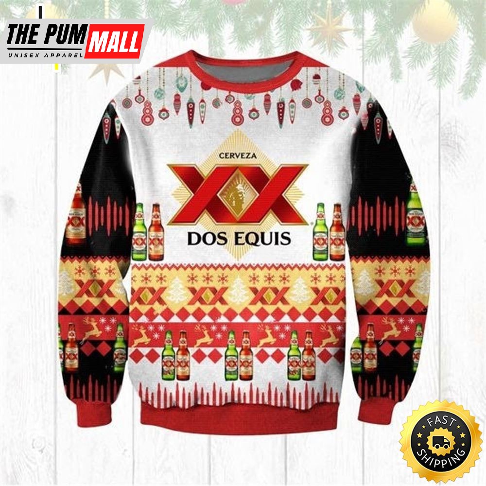 Christmas Holiday Drinking Xx Dos Equis Ugly Sweater