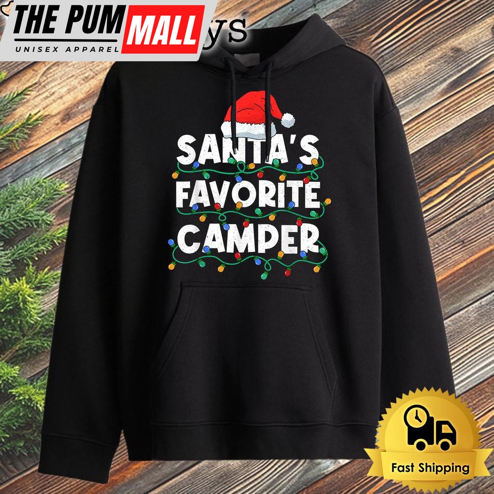 Christmas In July Santas Favorite Camper Camping Lover Funny Hoodie