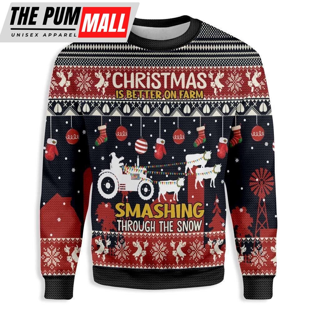 Christmas Is Better On Farm Ugly Christmas Sweater, Christmas Gift For Men & Women