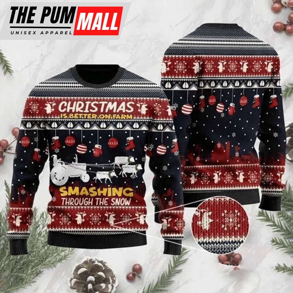 Christmas Is Better On Farm Ugly Christmas Sweater, Gift For Christmas
