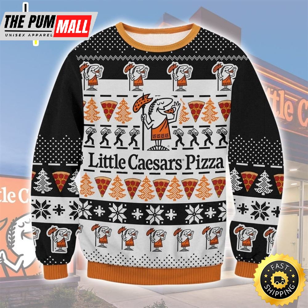 Christmas Pizza Little Caesars Ugly Sweater
