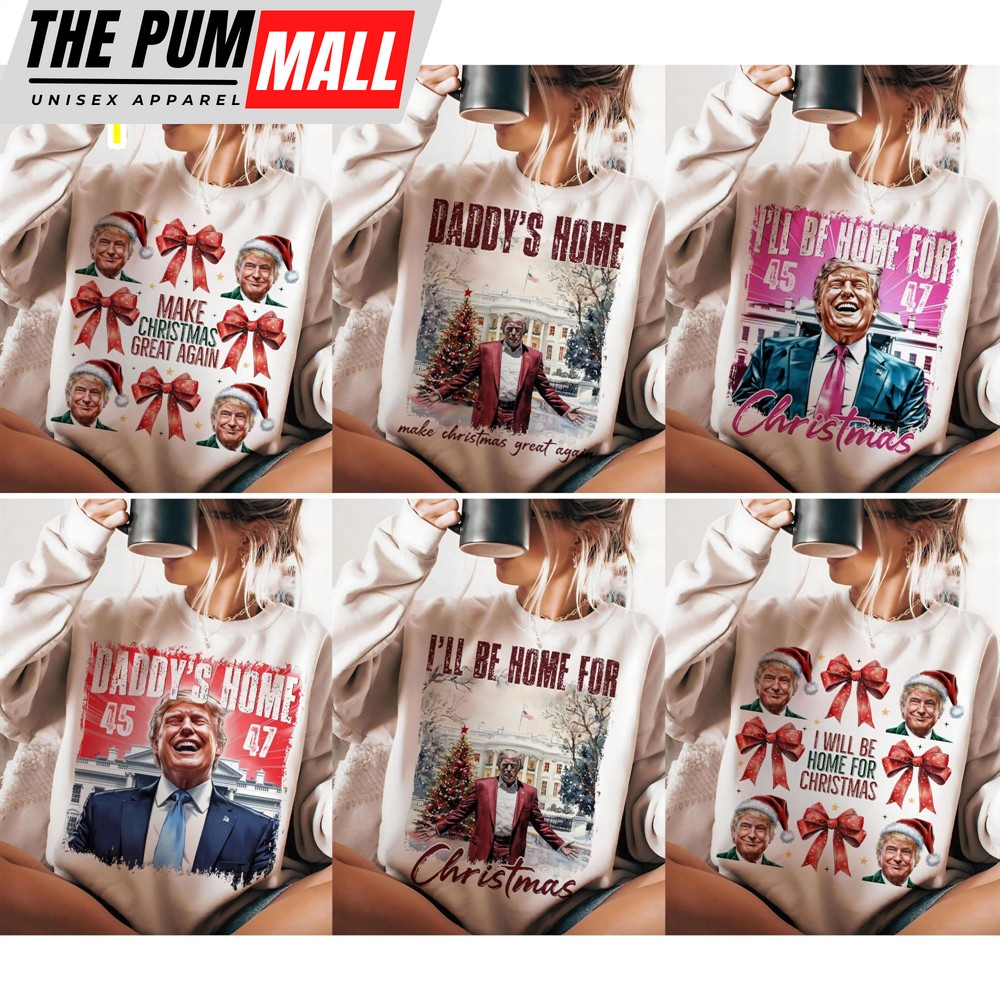 Christmas Png Bundle, Trump I’ll Be Home For Christmas Shirt