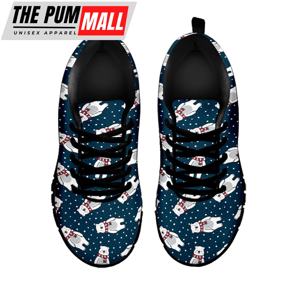christmas-polar-bear-pattern-print-black-running-shoes-gift-for-men-and-women-gxelgh61 Christmas Polar Bear Pattern Print Black Running Shoes, Gift For Men And Women