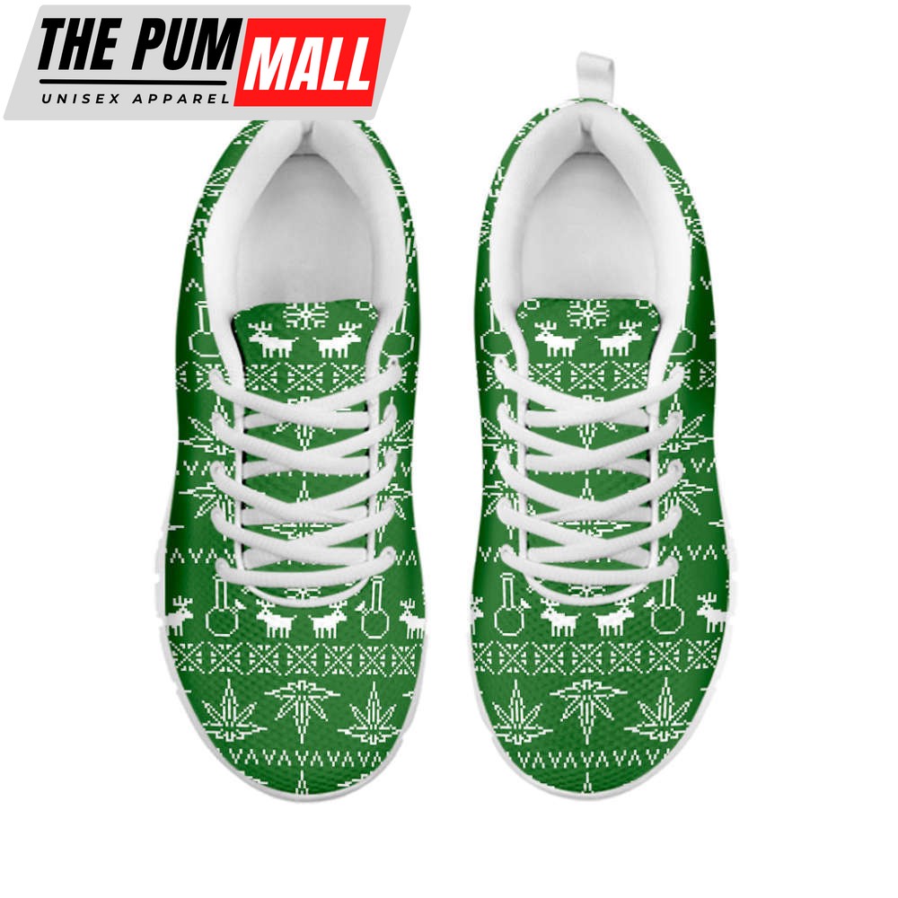 christmas-pot-leaf-pattern-print-white-running-shoes-gift-for-men-and-women-edkmzjdb Christmas Pot Leaf Pattern Print White Running Shoes, Gift For Men And Women