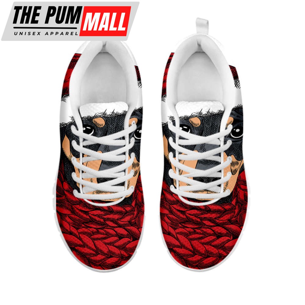 christmas-santa-dachshund-print-white-running-shoes-gift-for-men-and-women-xut39gin Christmas Santa Dachshund Print White Running Shoes, Gift For Men And Women