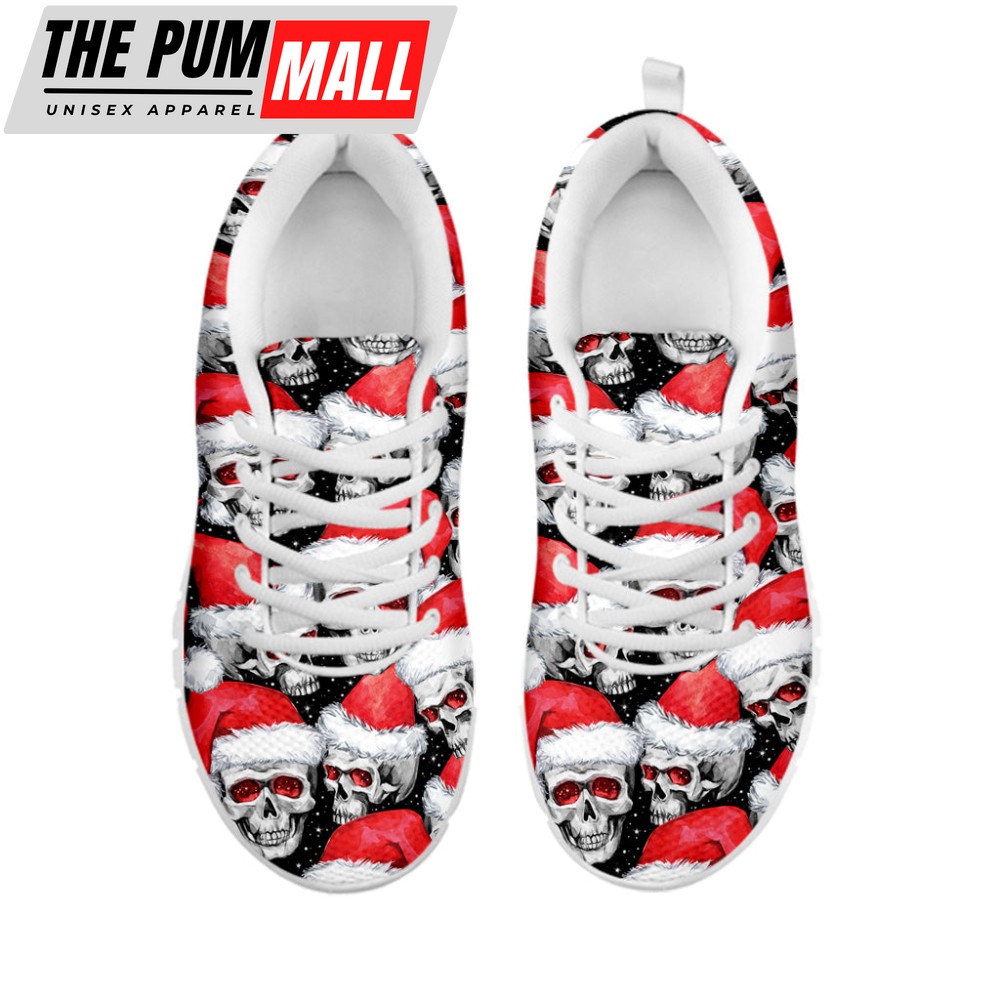 christmas-santa-skull-pattern-print-white-running-shoes-gift-for-men-and-women-dpldqar9 Christmas Santa Skull Pattern Print White Running Shoes, Gift For Men And Women