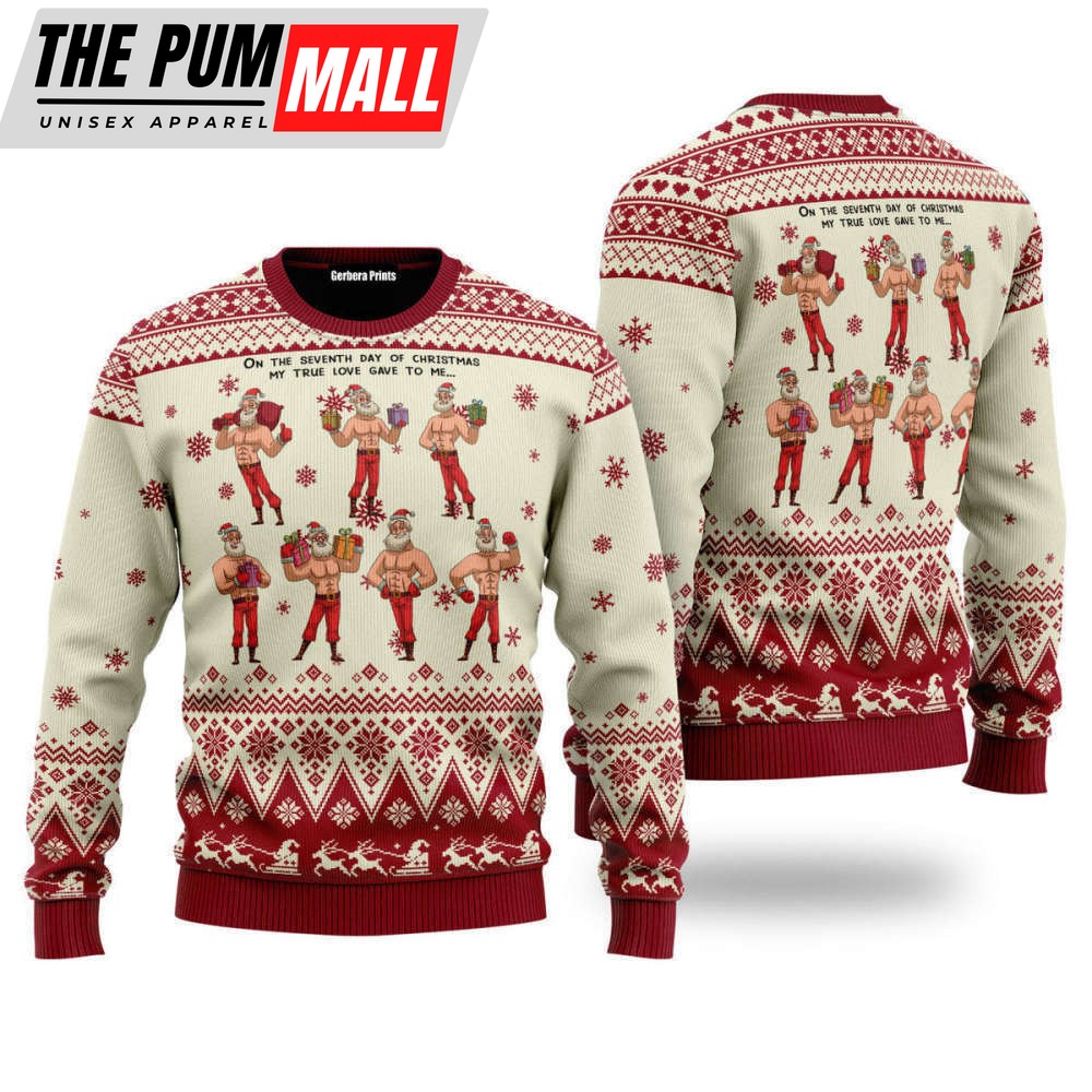 Christmas Seven Sexy Santa Claus Ugly Christmas Sweater For Christmas Gift