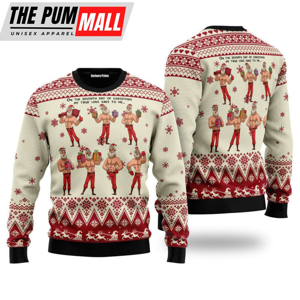 Christmas Seven Sexy Santa Claus Ugly Christmas Sweater Gift For Christmas