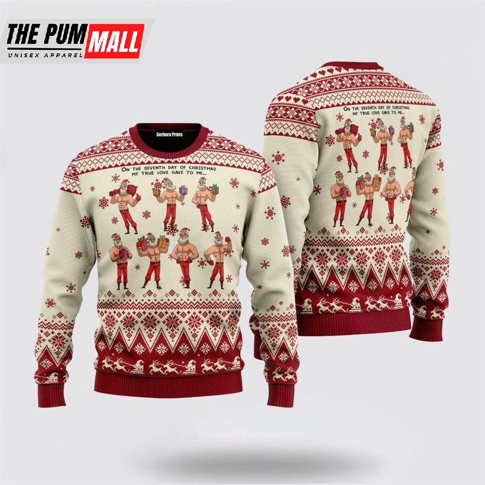 Christmas Seven Sexy Santa Claus Ugly Christmas Sweater