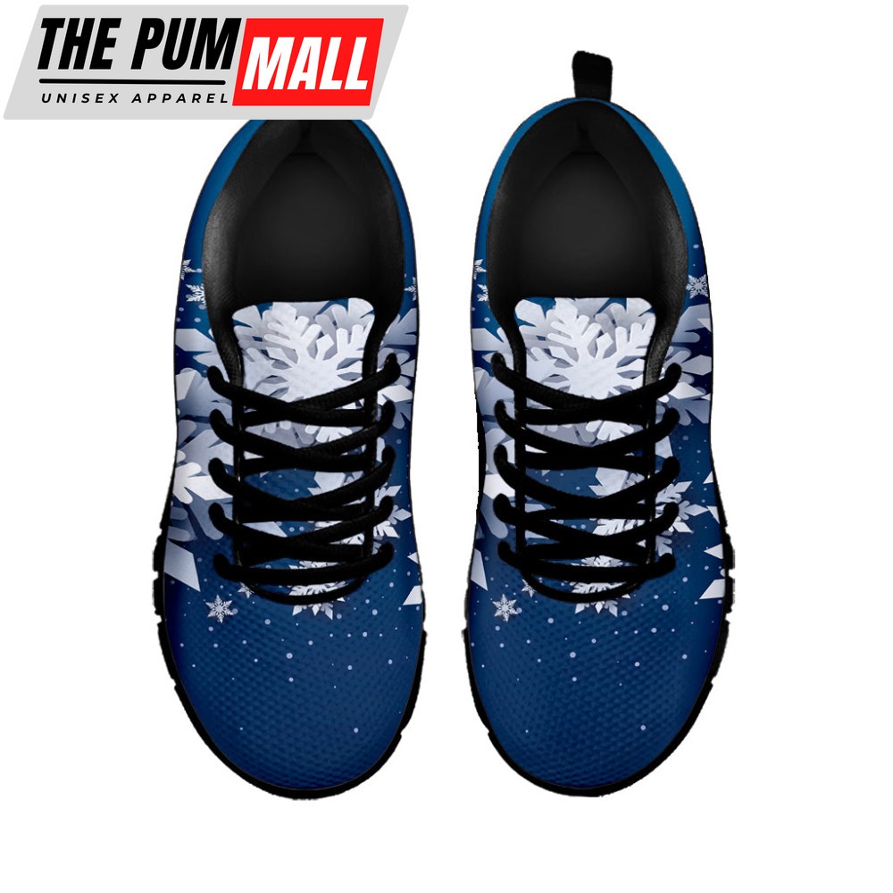 christmas-snowflake-print-black-running-shoes-gift-for-men-and-women-bcfwrvab Christmas Snowflake Print Black Running Shoes, Gift For Men And Women