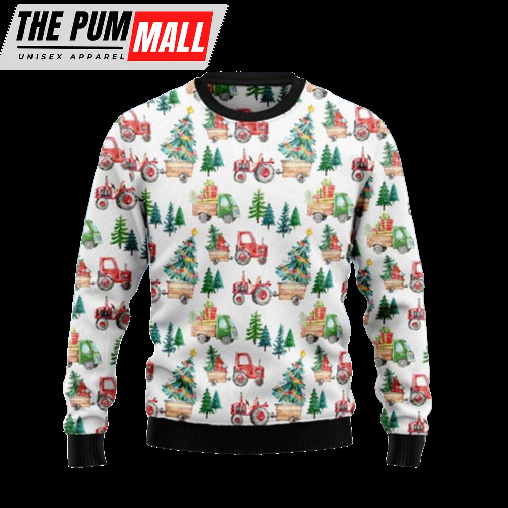 Christmas Tractor Ugly Christmas Sweater, Gift For Christmas, Gift For Christmas