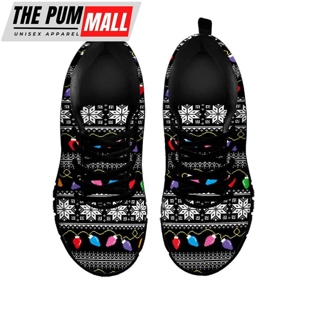christmas-tree-lights-print-black-running-shoes-gift-for-men-and-women-pyn8kf3u Christmas Tree Lights Print Black Running Shoes, Gift For Men And Women