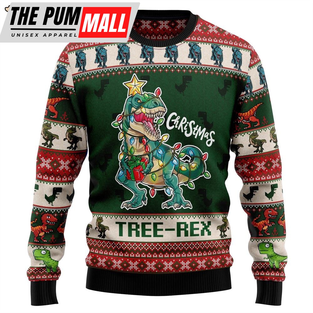 Christmas Tree Rex Ugly Christmas Sweater – Xmas Gifts For Dog Lovers – Gift For Christmas