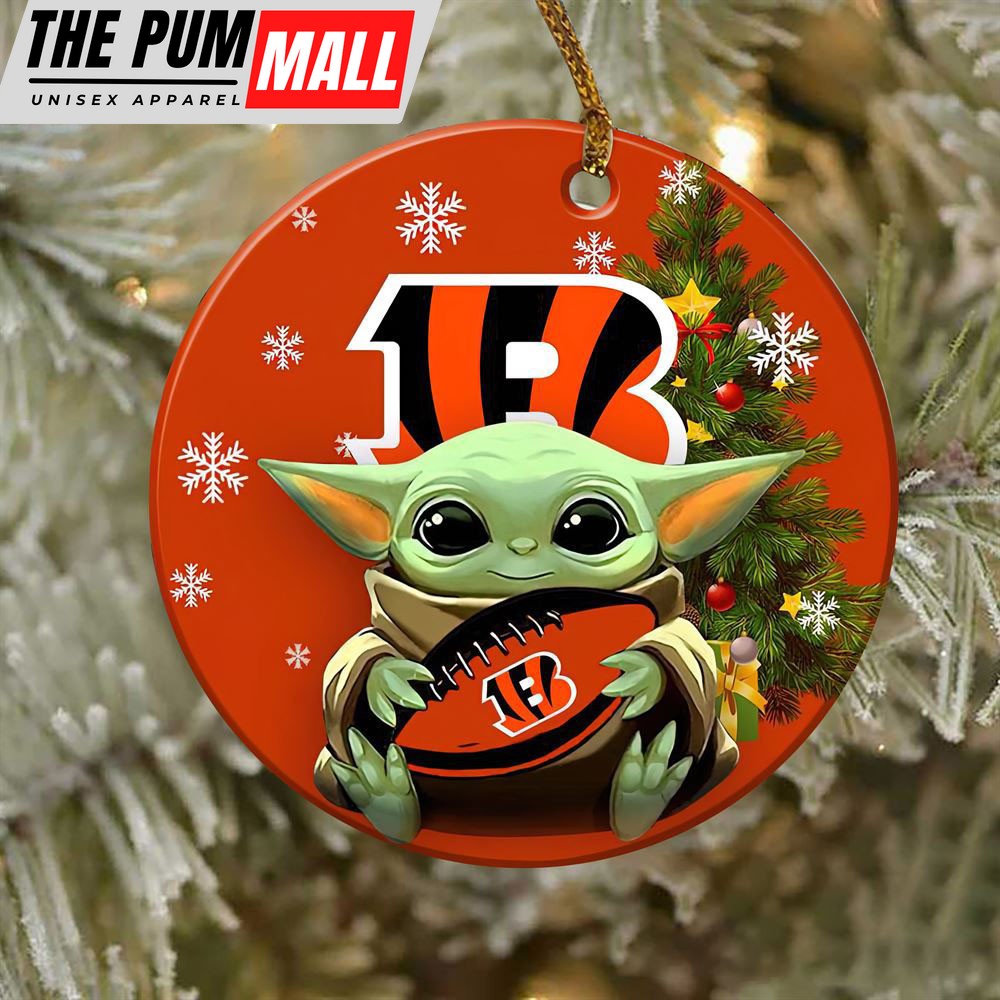 Cincinnati Bengals Baby Yoda NFL Ornaments Limited Edition