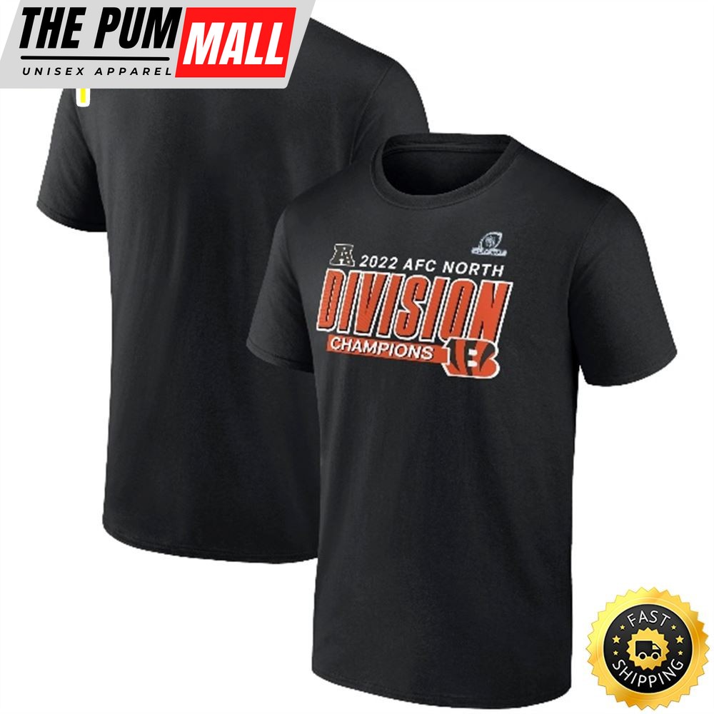 Cincinnati Bengals Branded 2025 AFC North Division Champions Divide & Conquer Black T-shirt