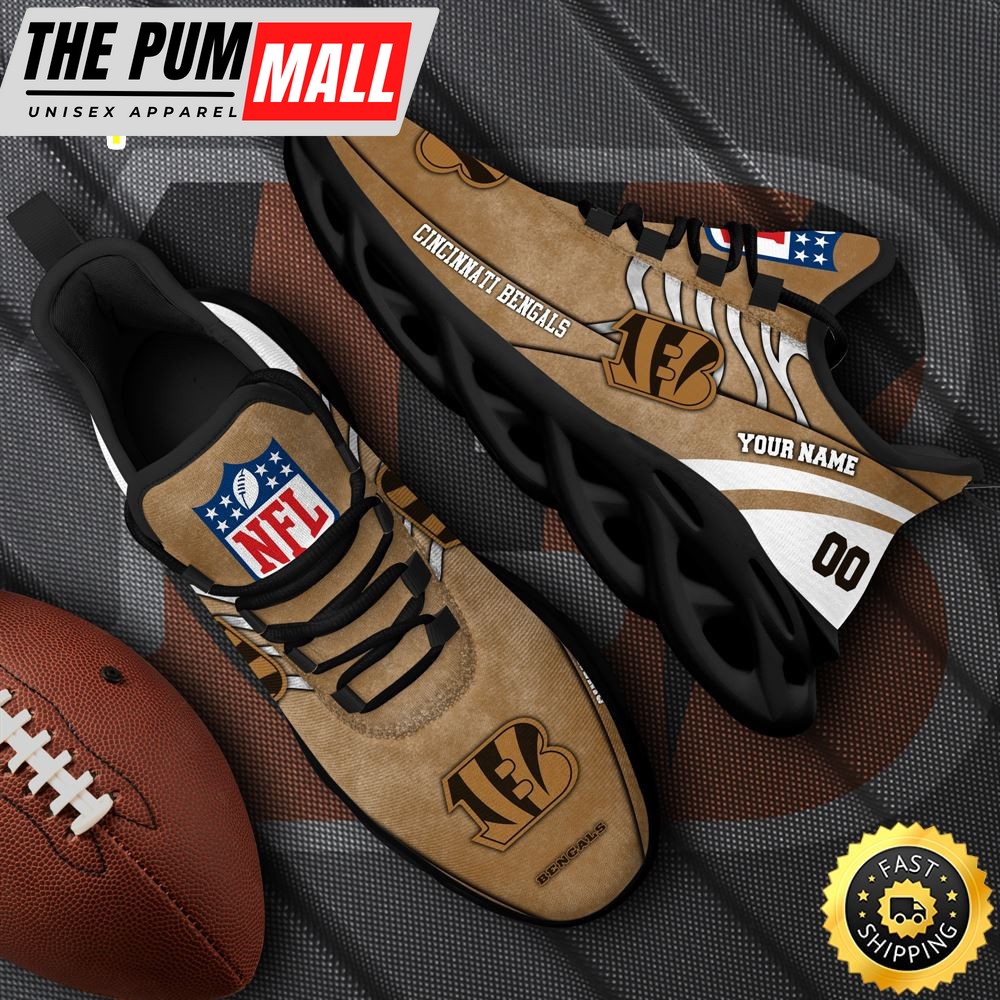 Cincinnati Bengals NFL Clunky Shoes For Fans Custom Name And Number