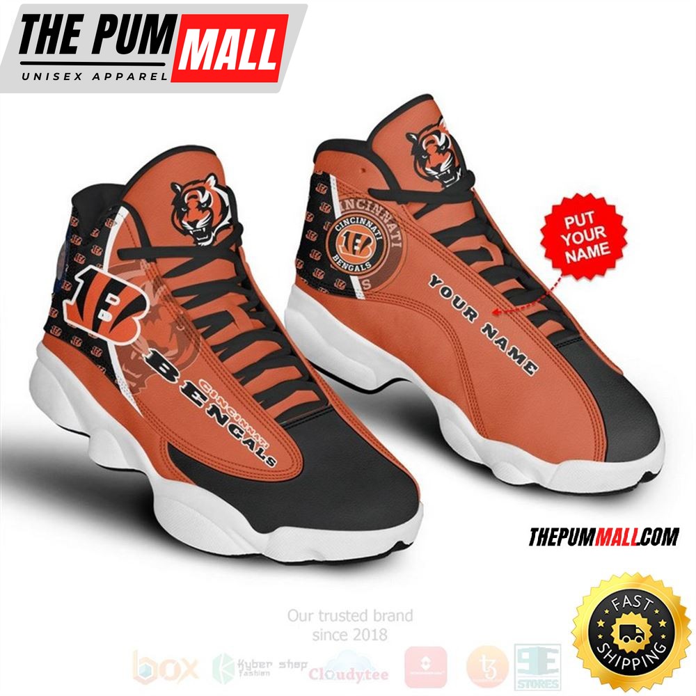 Cincinnati Bengals Nfl Custom Name Air Jd 13 Shoes