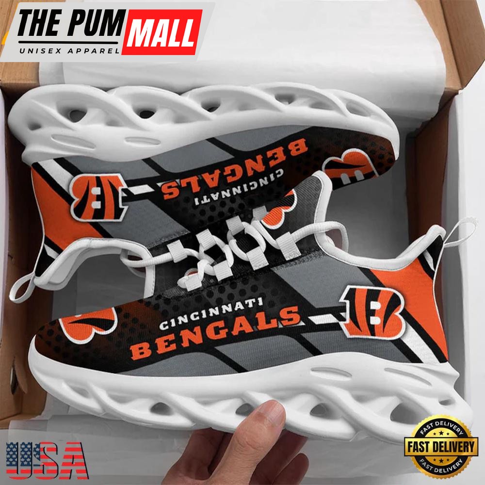 Cincinnati Bengals NFL Logo Max Soul Shoes, Running Sneakers Shoes For Men Women