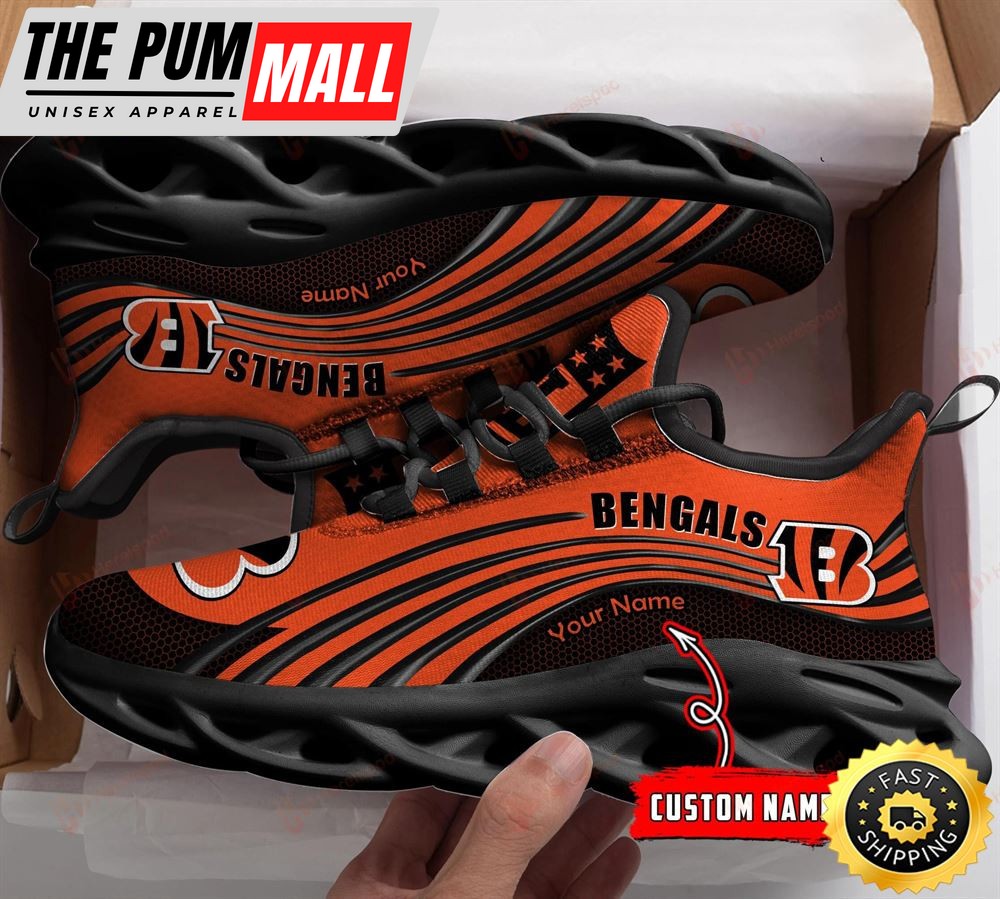 Cincinnati Bengals NFL Personalized Clunky Shoes Running Adults