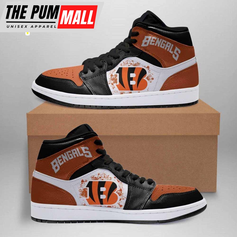 Cincinnati Bengals Orange NFL JD1 Boot Sneakers Shoes