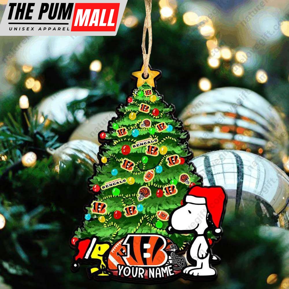 Cincinnati Bengals Snoopy Peanuts Custom Christmas Ornament Xmas Tree Decorations Limited Edition